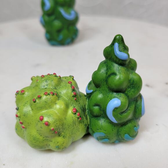 VINTAGE Jim Shore Heartwood Creek Dept 56 Trees 3.7" Green Retired Set of 2 - Picture 3 of 16